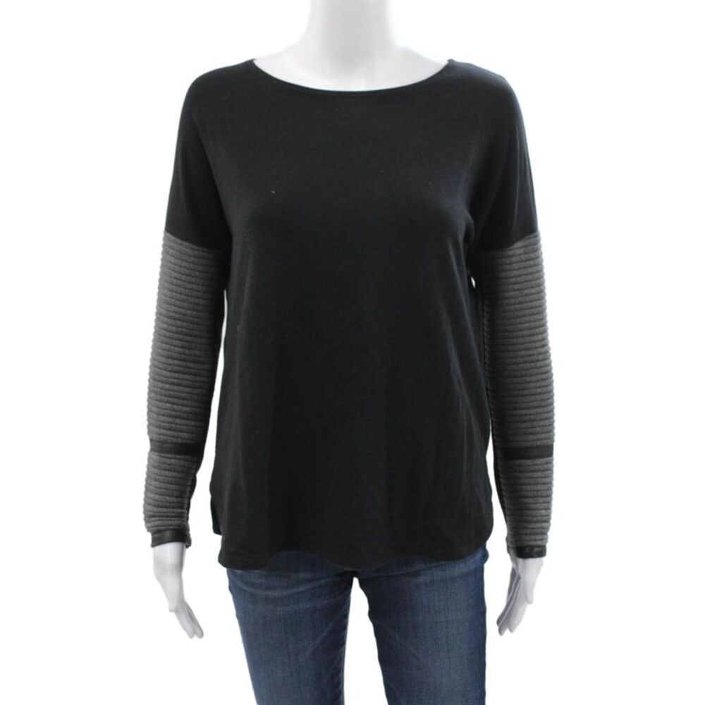 Generation Love Womens Black Pullover Sweater Long Sleeve Round Neck Size S